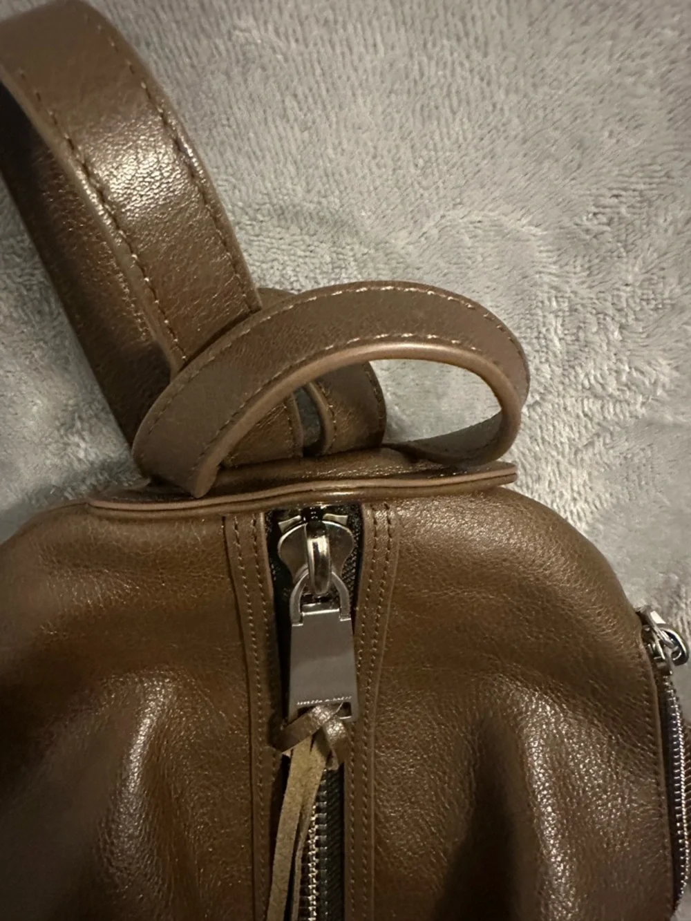 Rebecca Minkoff Medium Julian Leather Backpack Brown